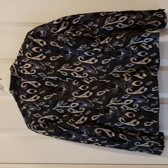 RAG & BONE Silver Ikat Brocade Jacquard Blazer Tuxedo Jacket sz 0 Women's Tux - Picture 7 of 14